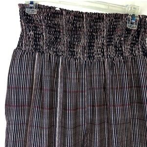 Hatch wide smocked waist jogger maternity pants Chambray pink/black pants size 0